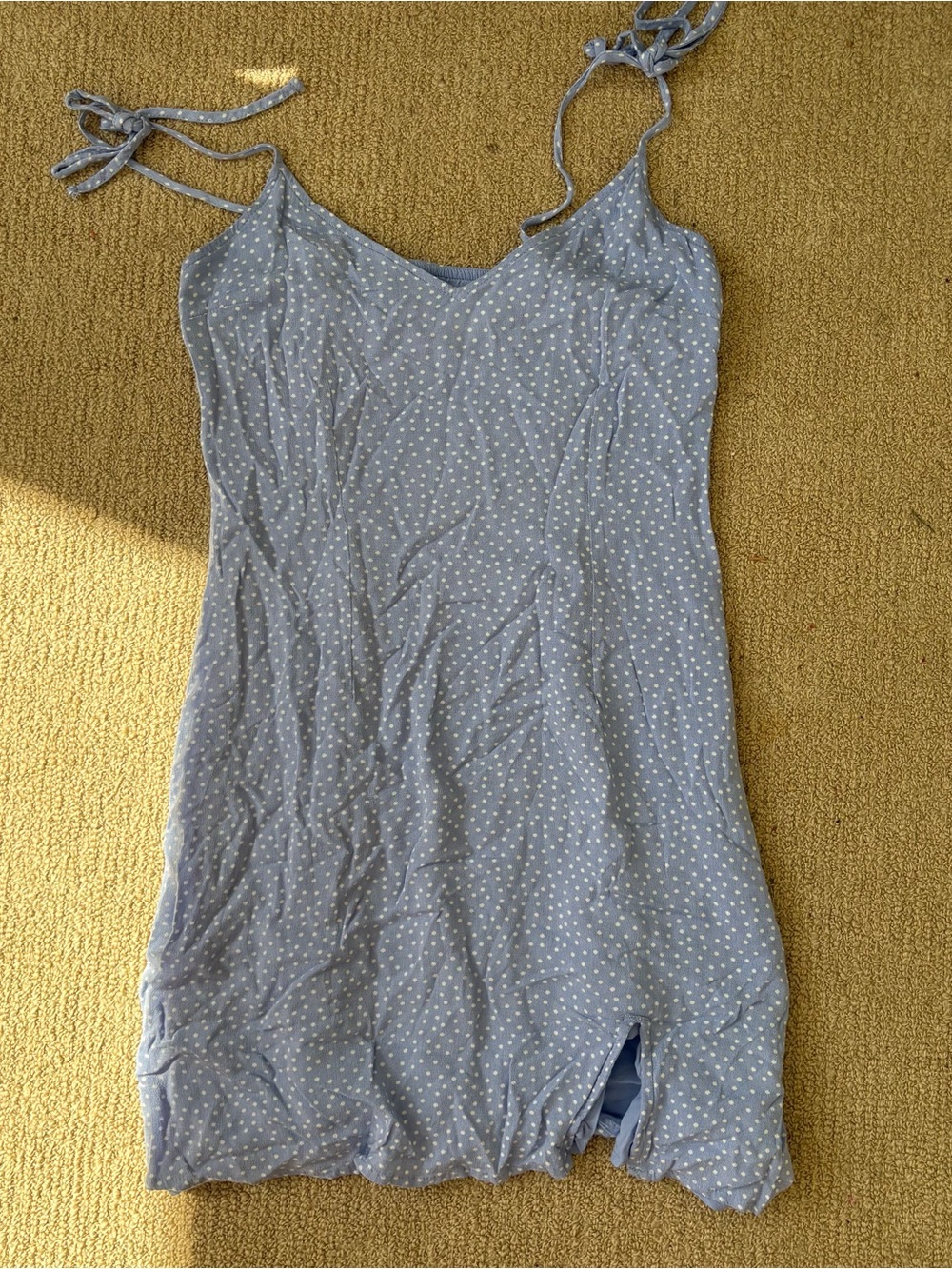 Abercrombie & Fitch Light Blue Polka Dot Sundress